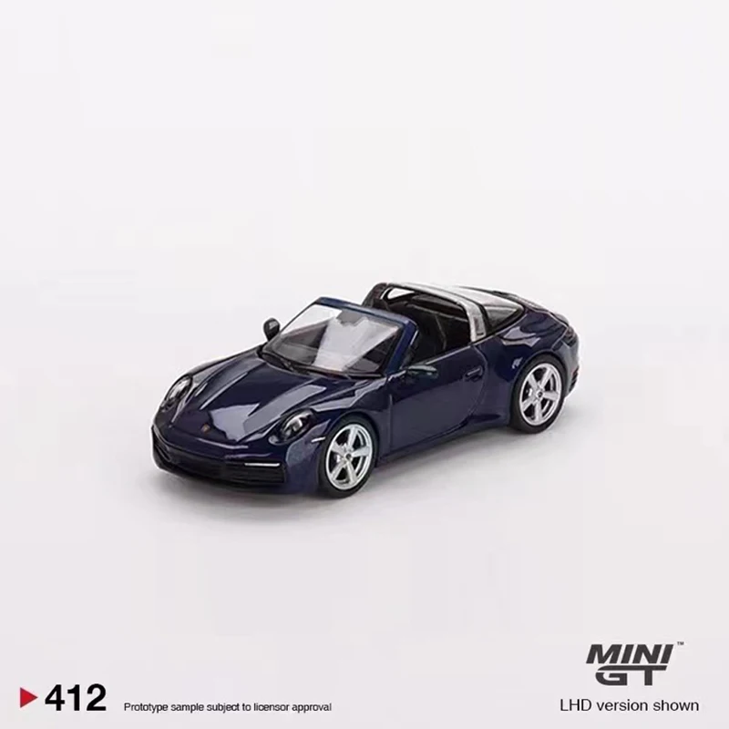 

MINI GT 1:64 Model Car Pors 911 Targa 4S Alloy Die-Cast Vehicle - Gentian Blue Metallic #412 LHD