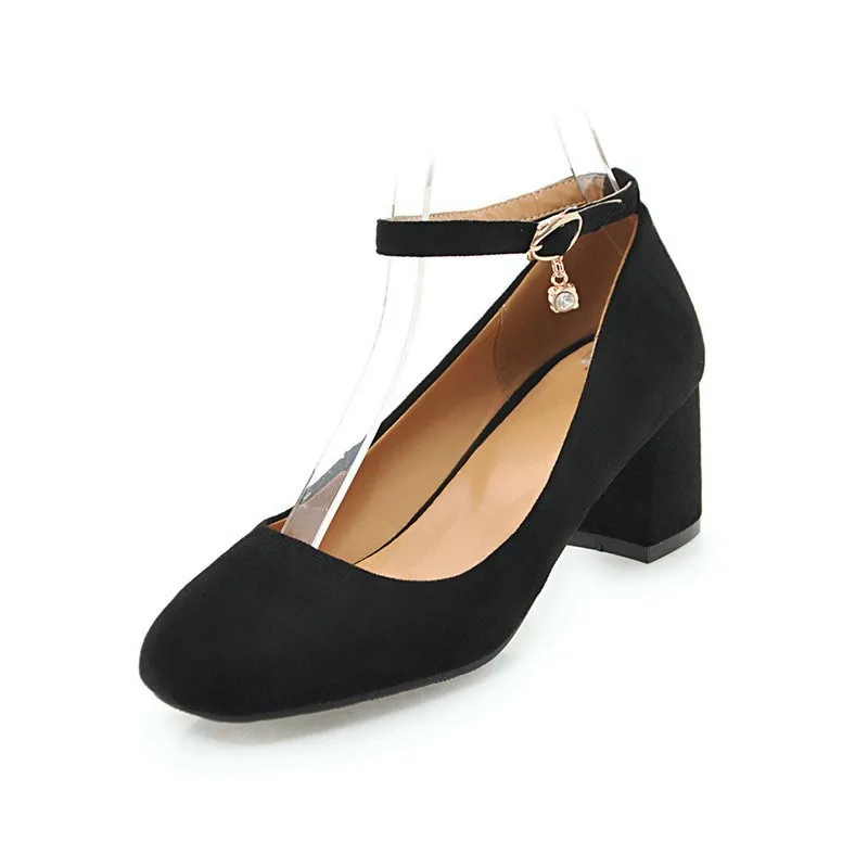 

Туфли женские на квадратном каблуке 5 см, высокий каблук, квадратный носок, Офисная профессиональная обувь для работы, черные, 32-45