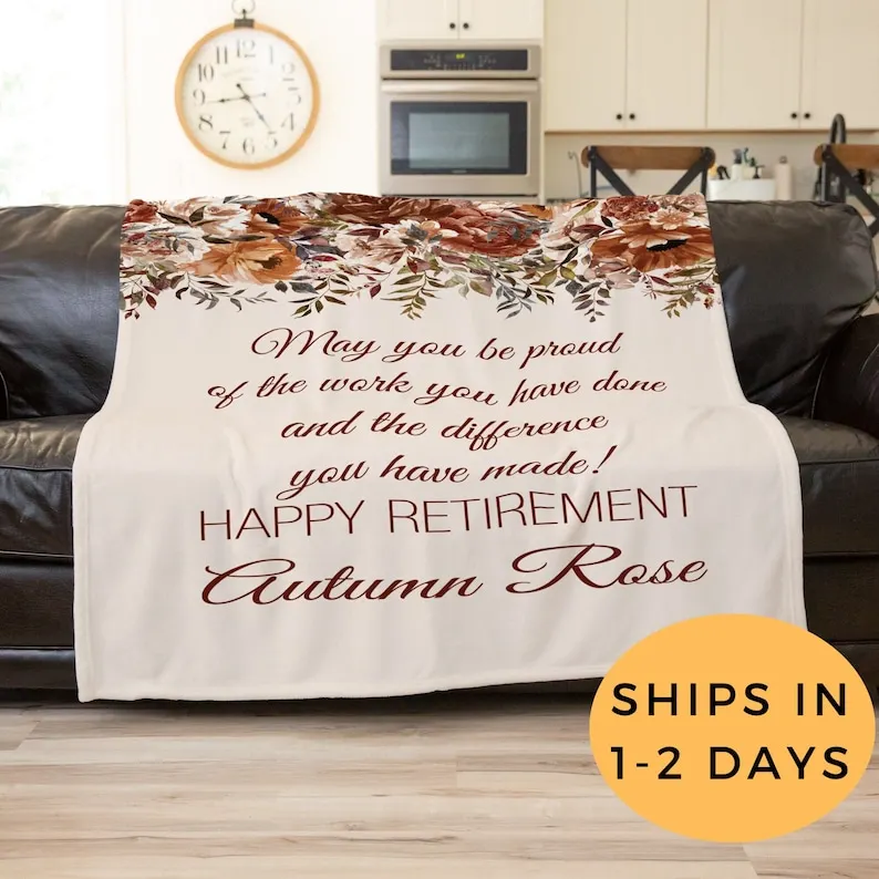 

Retirement Blanket, Retirement Gifts For Mom, CoWorker Leaving Gift, Retirement Gift Ideas For Women, Teacher Retirement, Goodby