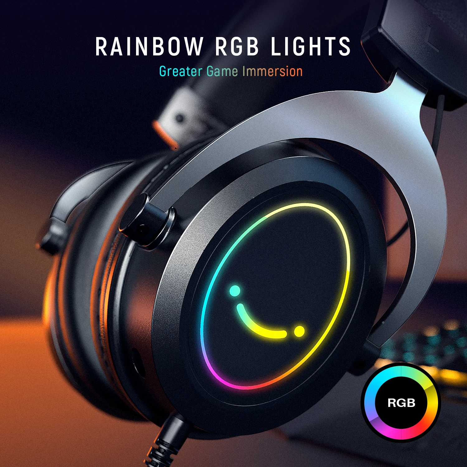 FIFINE AMPLIGAME H3 RGB проводные игровые наушники