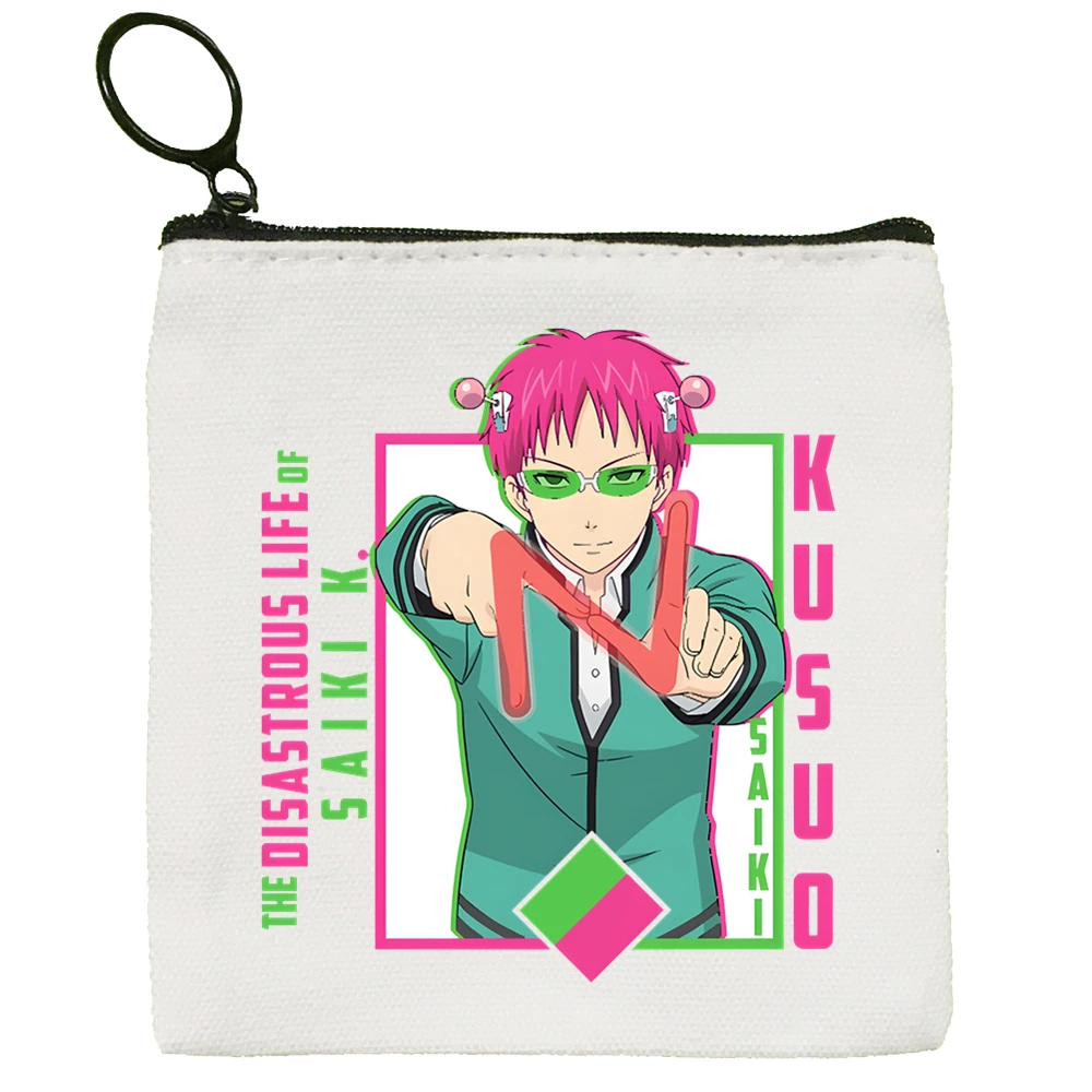 Холщовая Фотосумка Saiki K Kusuo No Psi Nan компактная для хранения ключей и монет