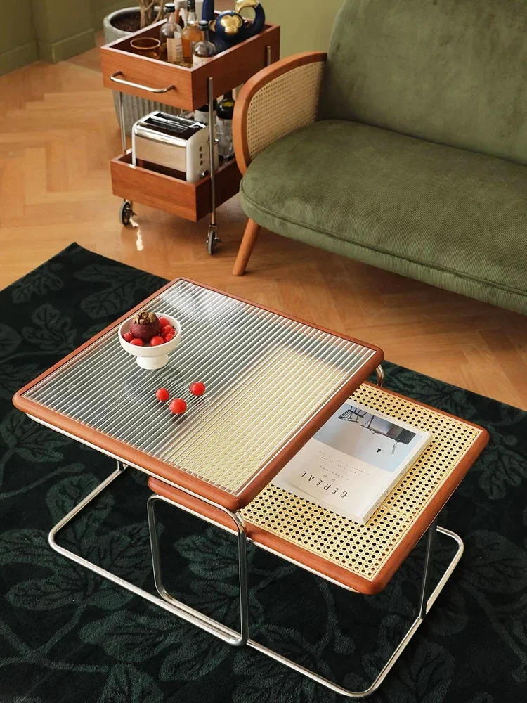 Угловой чайный столик для гостиной комбинированный стол Muebles