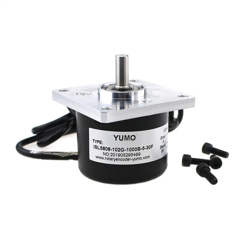 YUMO ISL5808-102G-1000B-5-30F 68 мм квадратный фланцевый круглый дисплей полурукоятка вала