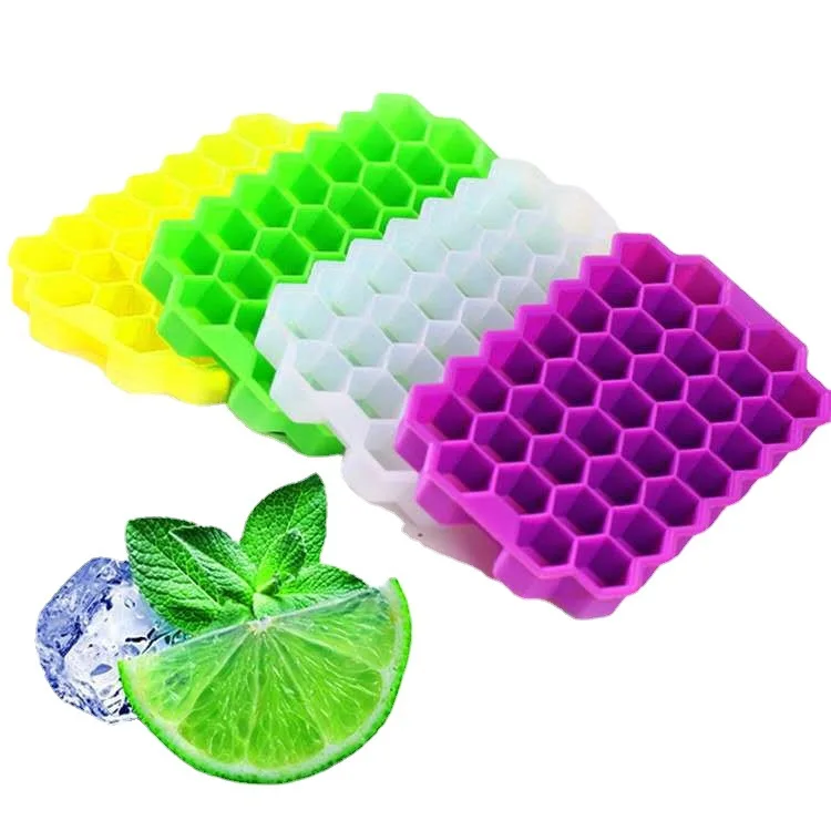 

Форма для льда из чистого силикона в виде сот, форма для льда с крышкой, силиконовая коробка для домашних пищевых добавок, форма для льда