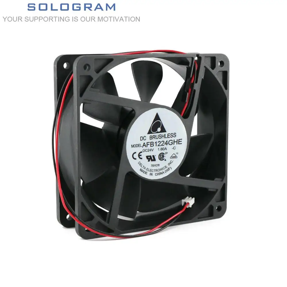 

1Pcs Brand New For DELTA AFB1224GHE DC24V 1.60A 12038 120*120*38MM 2Pin DC BRUSHLESS Inverter System Cooling Fan Industrial fan