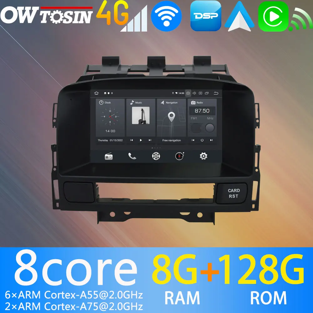 Процессор Qualcomm Snapdragon 8Core 8 + 128G для Buick Excelle 2 Opel Astra J 2009-2015 CarPlay 2Din GPS-навигация Радио 4G
