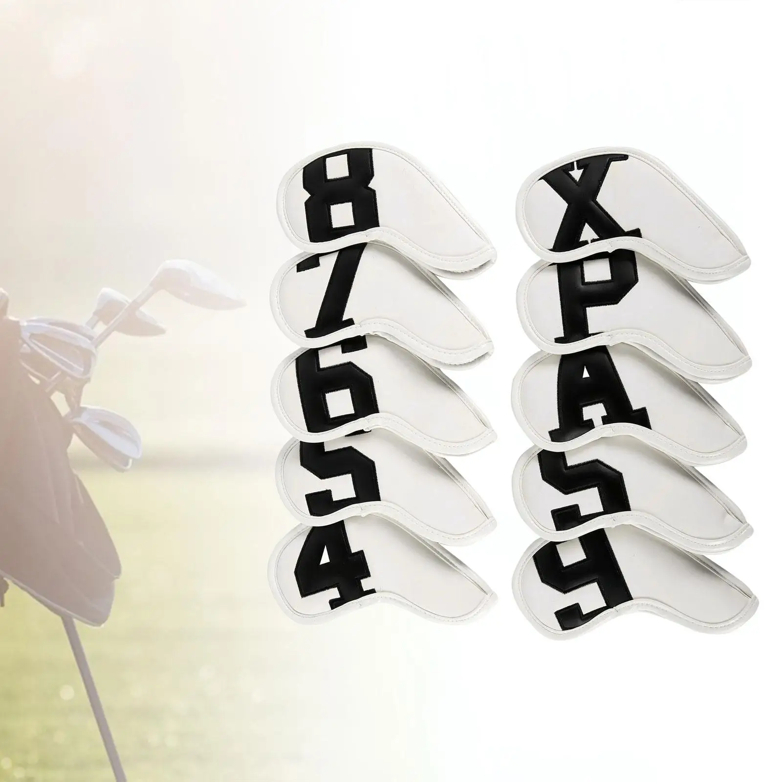 

10Pcs Golf Iron Covers Protective Headcovers Golf Iron Headcovers Golf Club Head Covers for Outdoor Sports Golfers