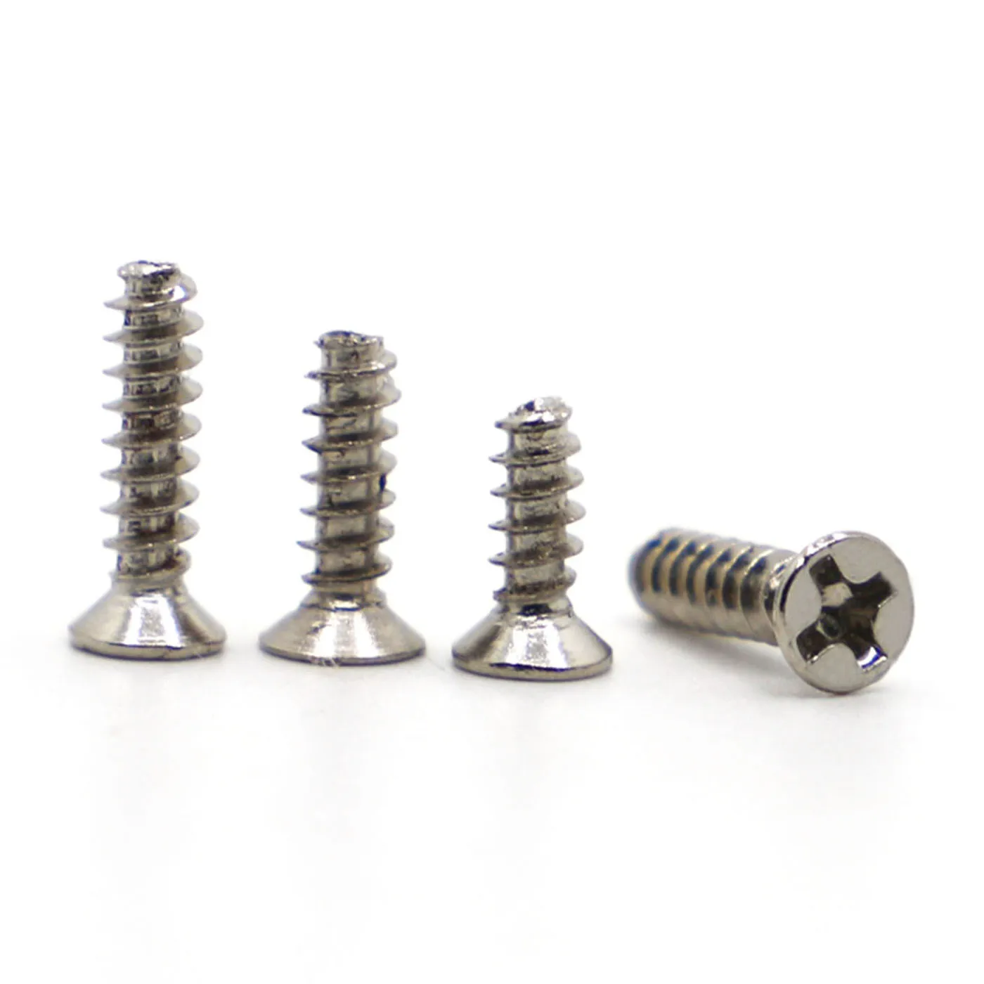 

M1.4 M1.7 M2 M2.3 M2.6 M3 M4 Nickel Phillips Flat ountersunk Head Tail Self Tapping Screws Flat Head Tapping Flat End Bolts