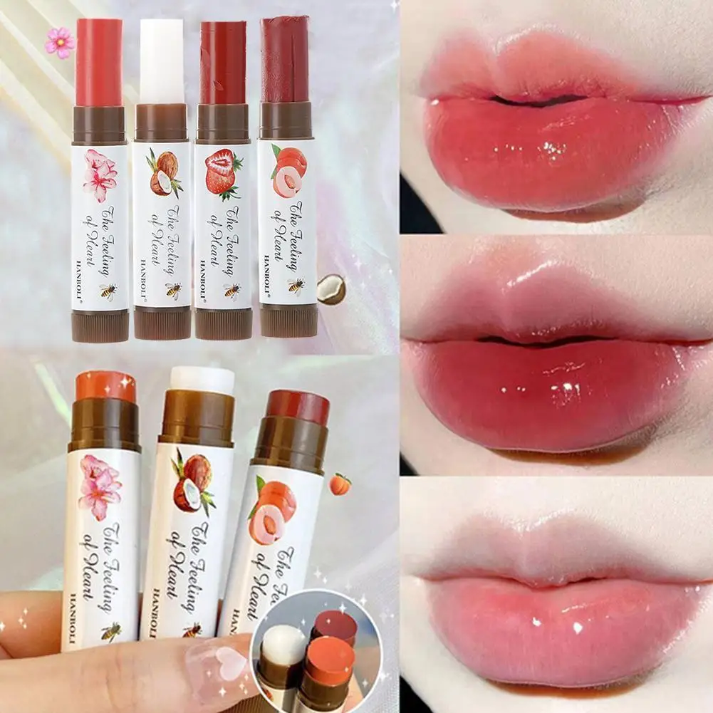 

1/3 Pcs Fruity Lip Balm Moisturizing Lip Gloss Nature Nourishing Temperature Jelly Lipstick Change Tinted Care Cute Lip Col H8E7