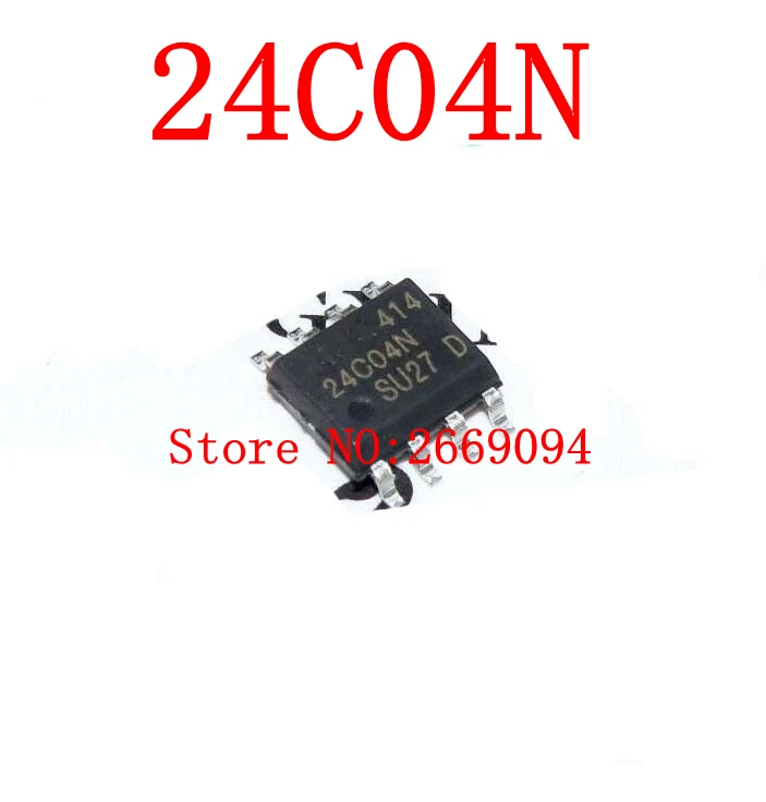 10 шт. AT24C04N 24C04 24C04N 24C04BN SOP-8 EEPROM 4 КБ I2C SER EEPROM новый оригинальный