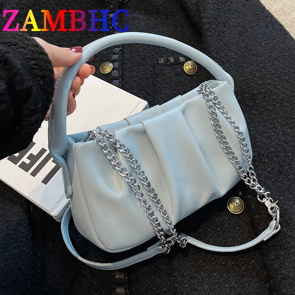 

Маленькие плиссированные Женские сумки-тоуты из искусственной кожи карамельных цветов, роскошные дизайнерские боковые сумки-Кроссбоди, но...