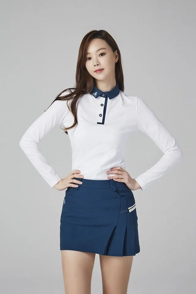 New GOLF ladies' long sleeve T-shirt slim, quick-drying and elastic slim Golf top