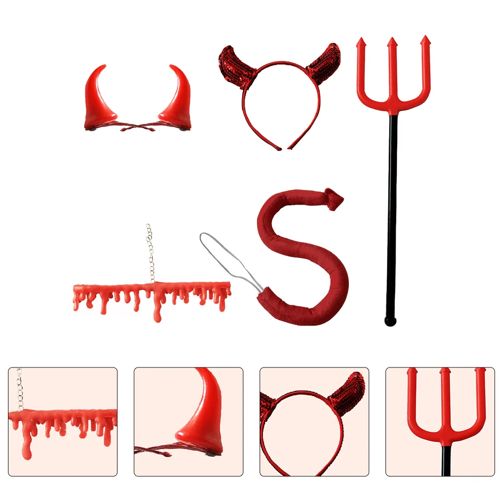 

Costumeset Accessories Accessory Hairheadband Horn Cosplay Partyprops Hoops Pitchforktail Decorationoutfit Decorations Theme