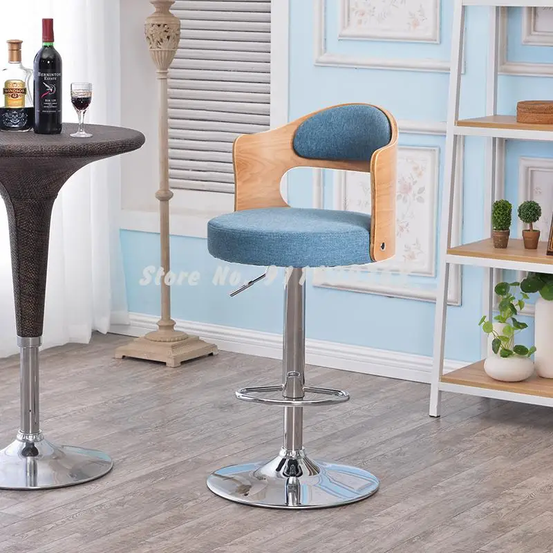 Семейный подъемник барный стул из массива дерева простой высокий задний