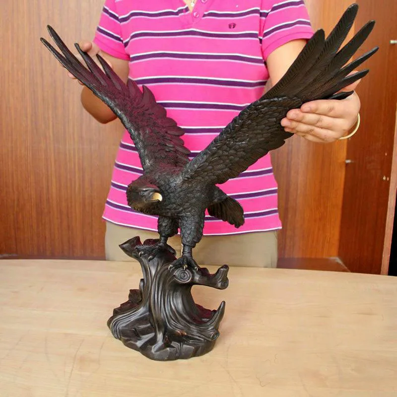 

Огромный успех удачи арабский Орел ланнерет терель латунная скульптура искусство талисман домашняя компания лобби Декор