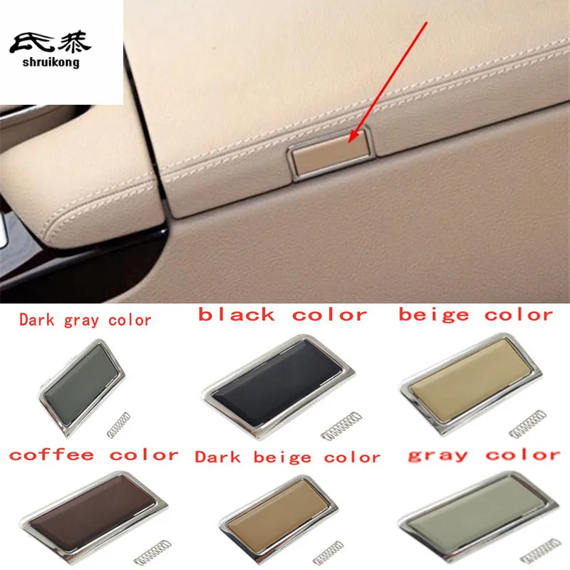 

1Lot ABS+PC Central Armrest Storage Box Button Decoration Cover For Mercedes Benz 2006-2013 W221 S300 S350 S400 S450 S500 S600
