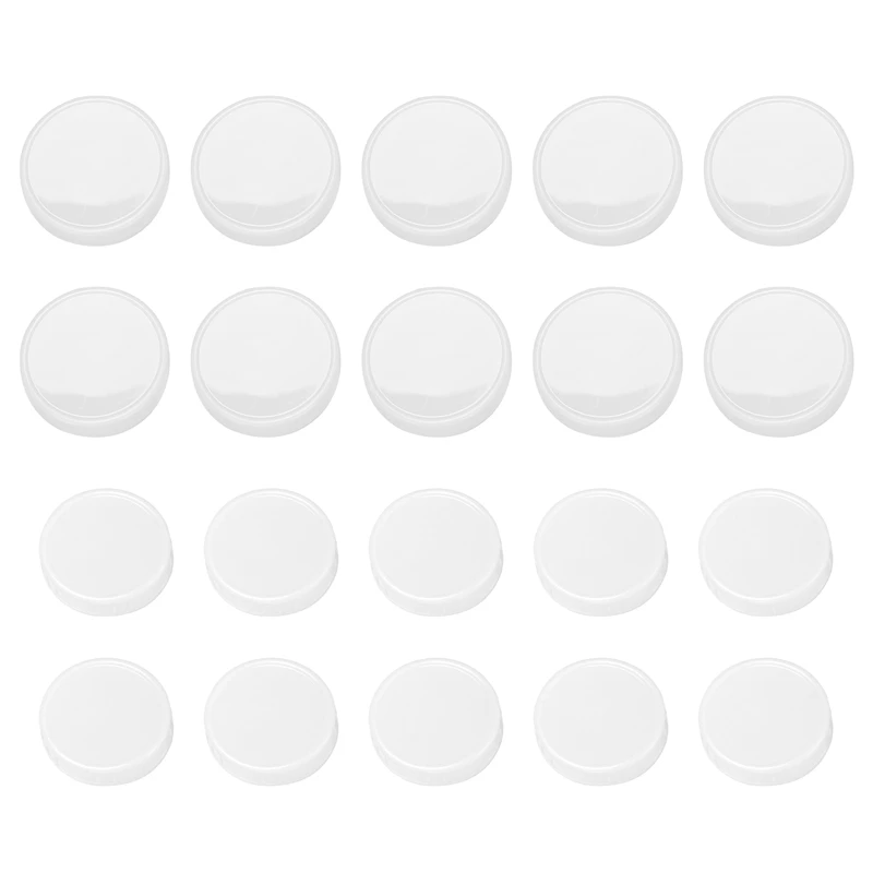 

Plastic Regular Mouth Mason Jar Lids For Ball, Kerr And More Food Grade White Plastic Storage Caps 20Pcs