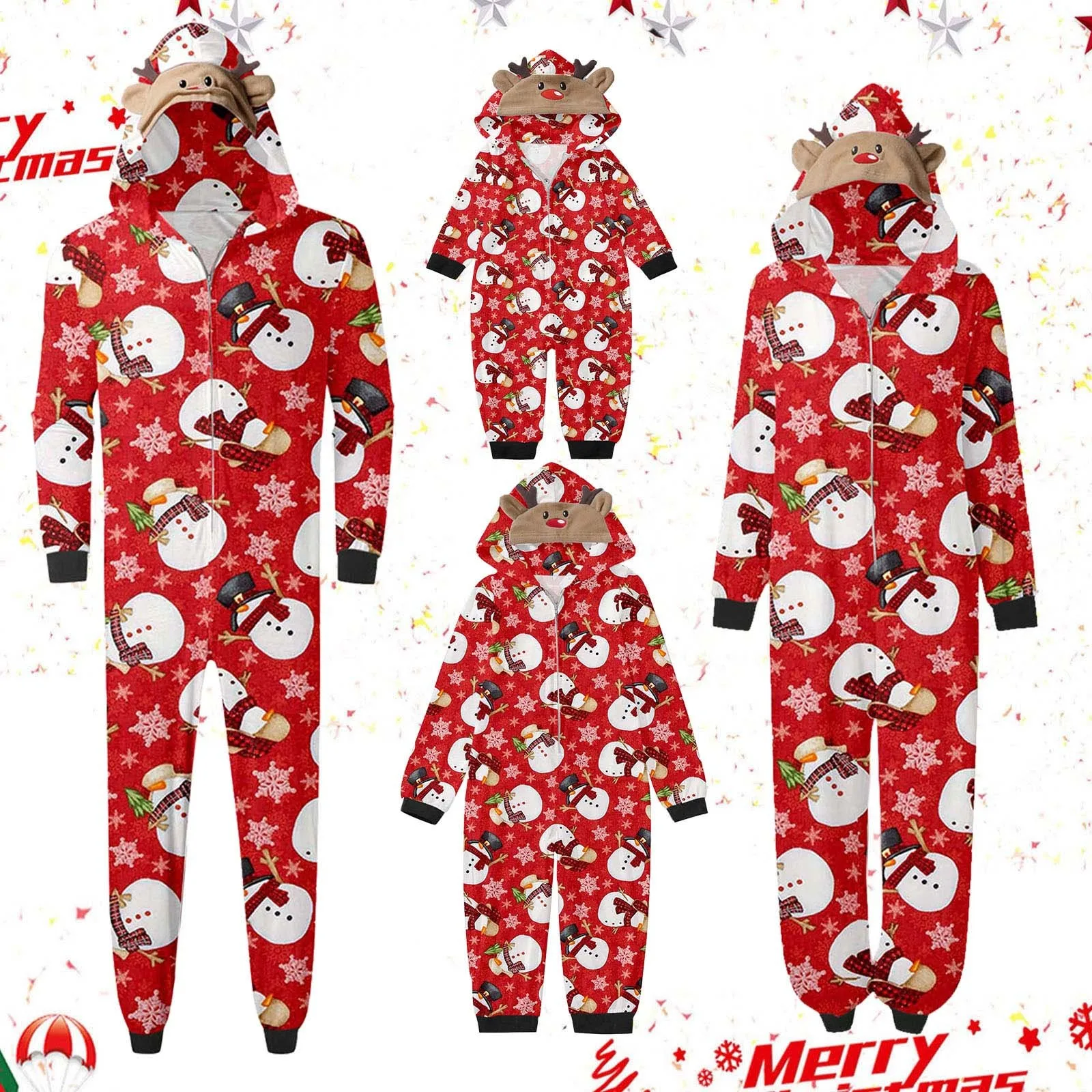 

Пижама для рождества, семейная Пижама, милая рубашка с капюшоном и оленем, комбинезон с длинным рукавом, мягкая пижама из двух предметов