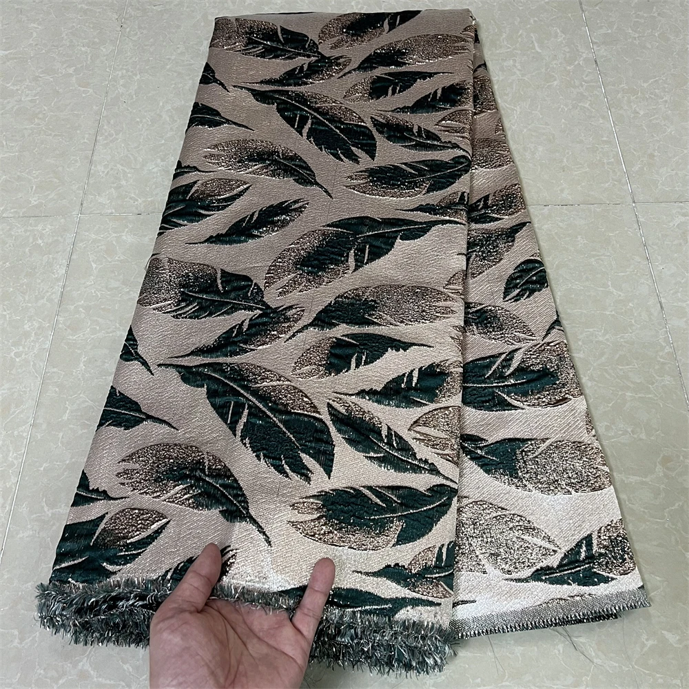 

2023High Quality African Nigerian Tulle Lace Fabric Organza Embroidery Guipure Party Gown Dress Brocade Jacquard Wedding 5Yard