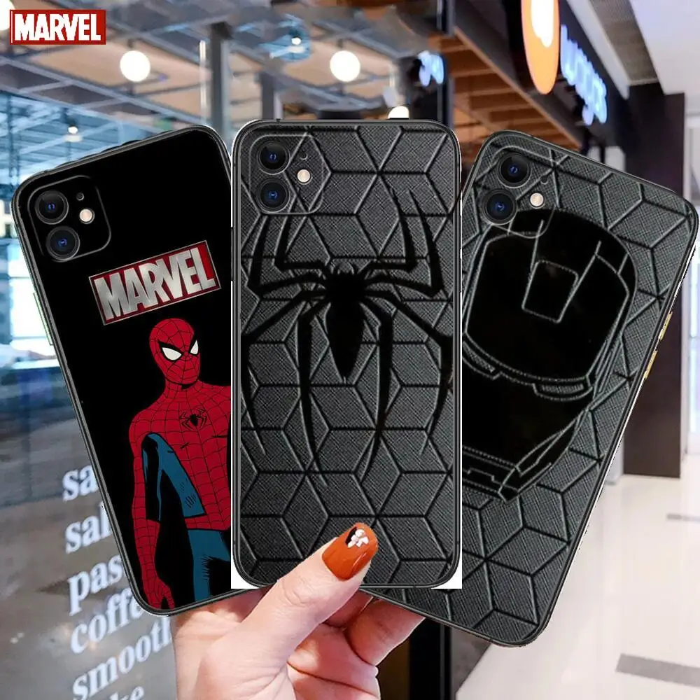 

Marvel Iron Man Spiderman Phone Cases For iphone 13 Pro Max case 12 11 Pro Max 8 PLUS 7PLUS 6S XR X XS 6 mini se mobile cell
