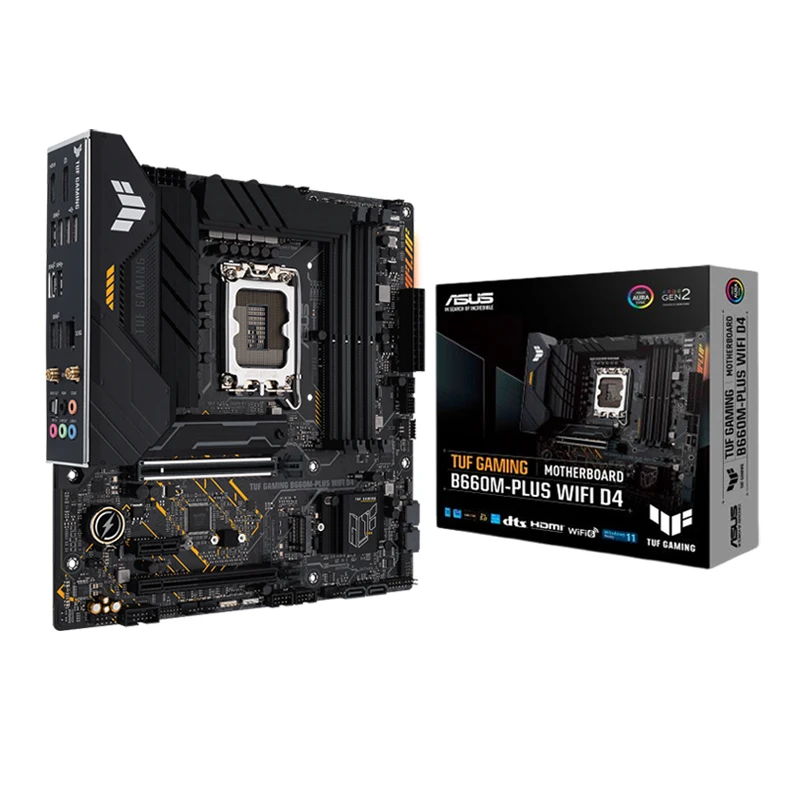 

ASUS TUF GAMING B660M-PLUS WIFI D4 LGA 1700 mATX материнская плата 128G DDR4 Intel B660 поддержка PCIe 5,0 AURA SYNC Hot