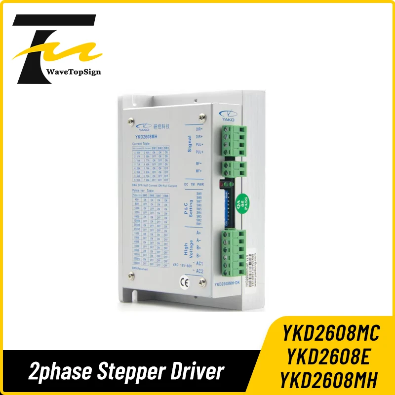 

Драйвер 2-фазного шагового двигателя YAKO YKD2608MC YKD2608E YKD2608MH Подходит для последовательного использования 57 86, для гравировального станка с ЧПУ