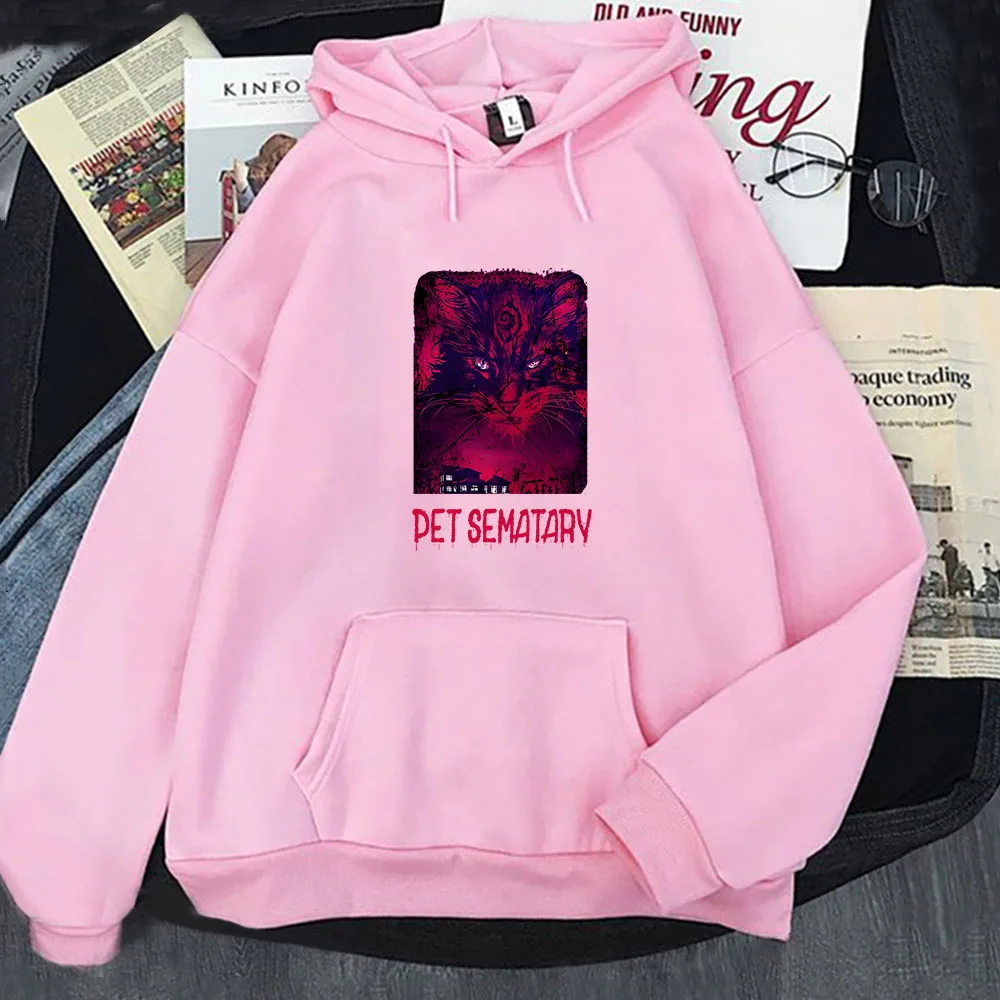 

Pet Sematary Stephen King Men Clothing Fleece Hooded Male Sweatshirts Sudadera Design Sense of Hoodies Harajuku Kawaii Clothes