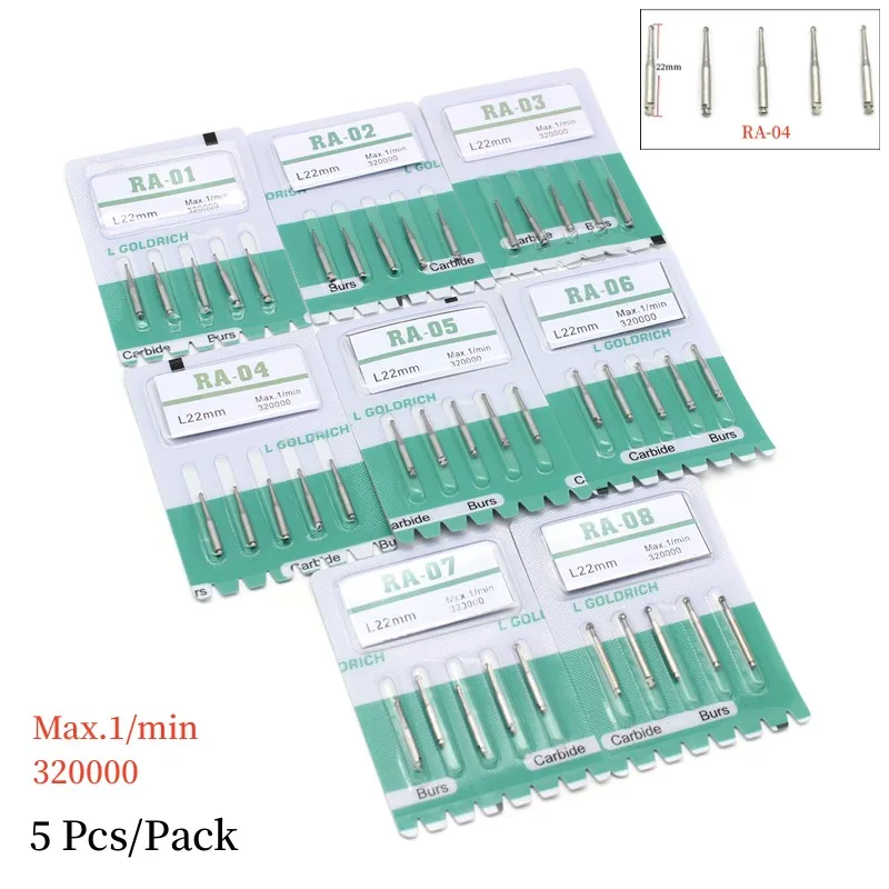 5 шт./коробка насадки из карбида вольфрама для стоматологических инструментов