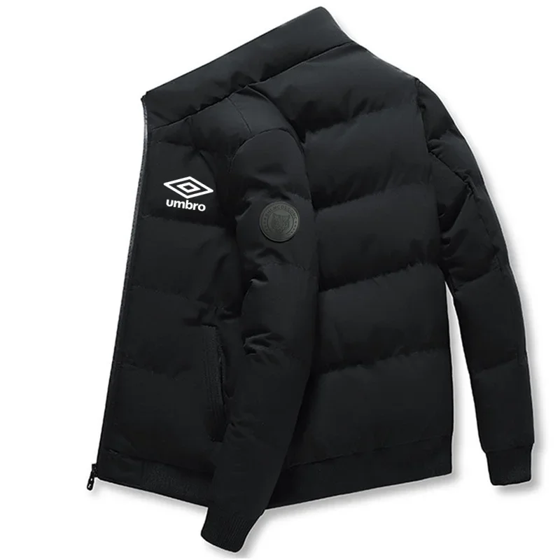 

2023 new Umbro printed Winter Tiger Logo Men's light down jacket stand collar baggy oversized men's cotton jacket