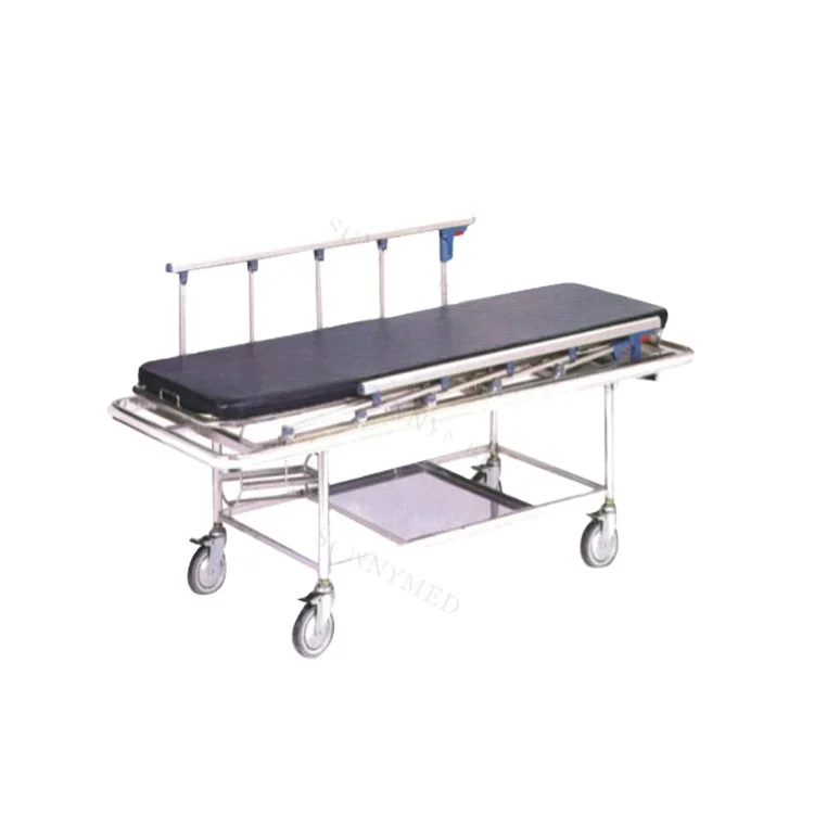 

SY-R028 Four castors Stainless-steel first aid medical ambulance stretcher price