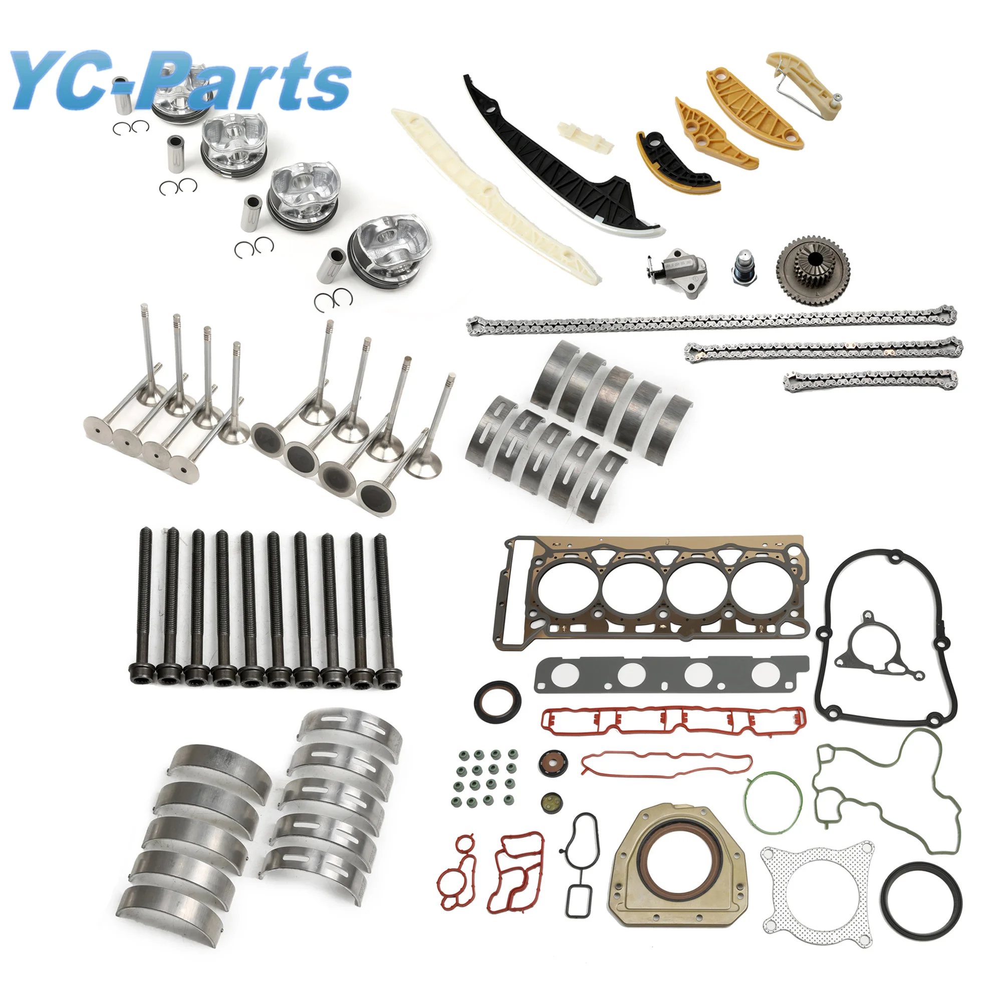 EA888 MK2 1 8 T большой + 0 5 мм поршневая прокладка подшипников Комплект ГРМ болты