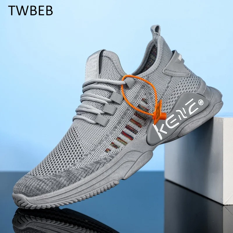 

Fashion Flying Woven Lightweight Student Running Shoes Trendy Mesh Breathable Soft and Comfortable Walking Jogging Sneakers