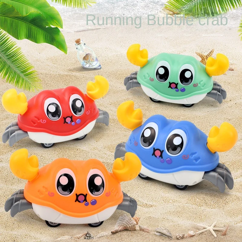 

Новый Детский двойной воин, ползающий инерционный бегущий краб, Забавный левый и правый бегущий пузырь игрушка-краб