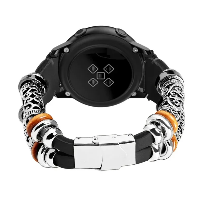 Ремешок для часов из натуральной кожи 22 мм Remesh Samsung Galaxy Watch 3/Gear S3 Frontier и Huawei GT 2e