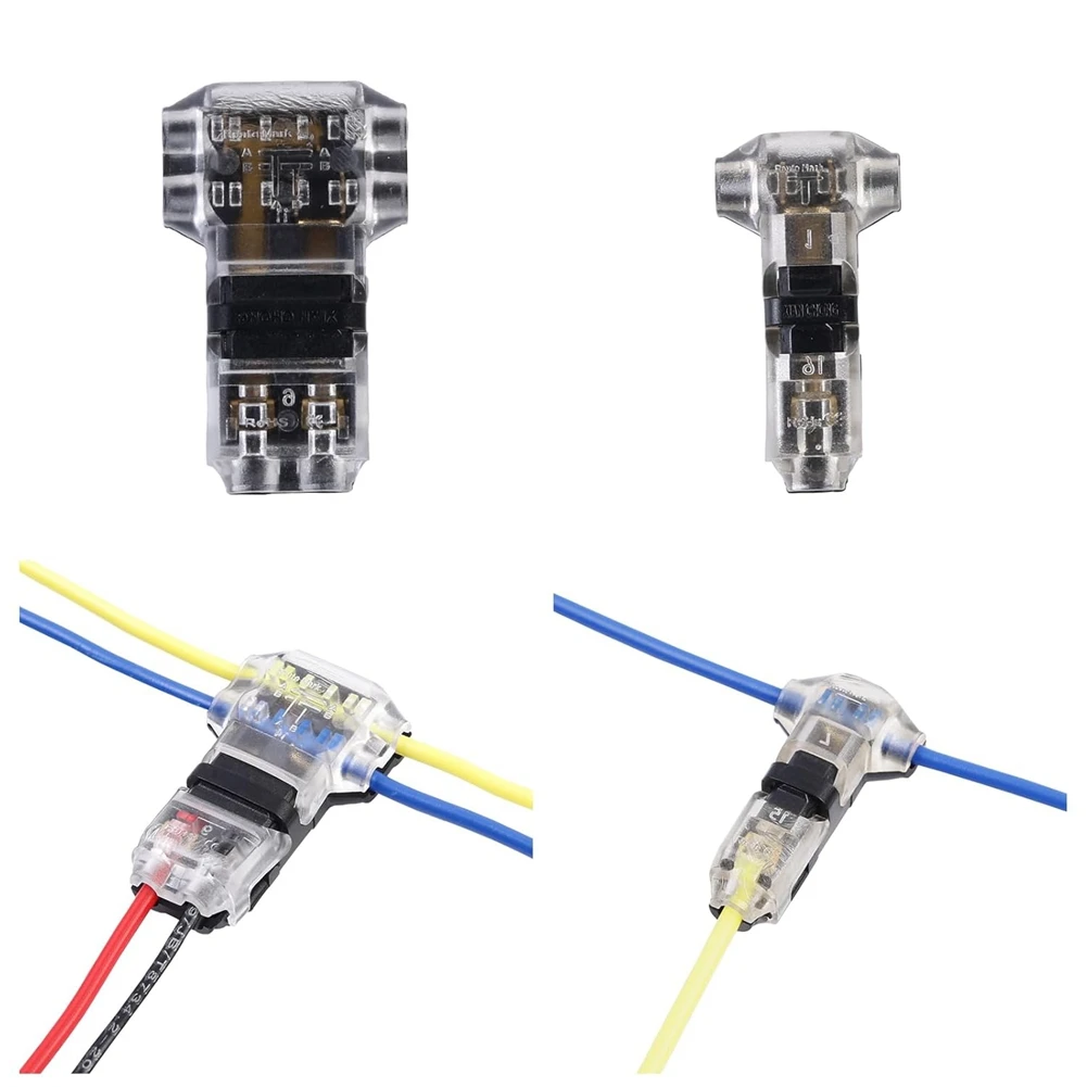 Т-образные соединители для проводов калибра 14-18 AWG без зачистки трехсторонние