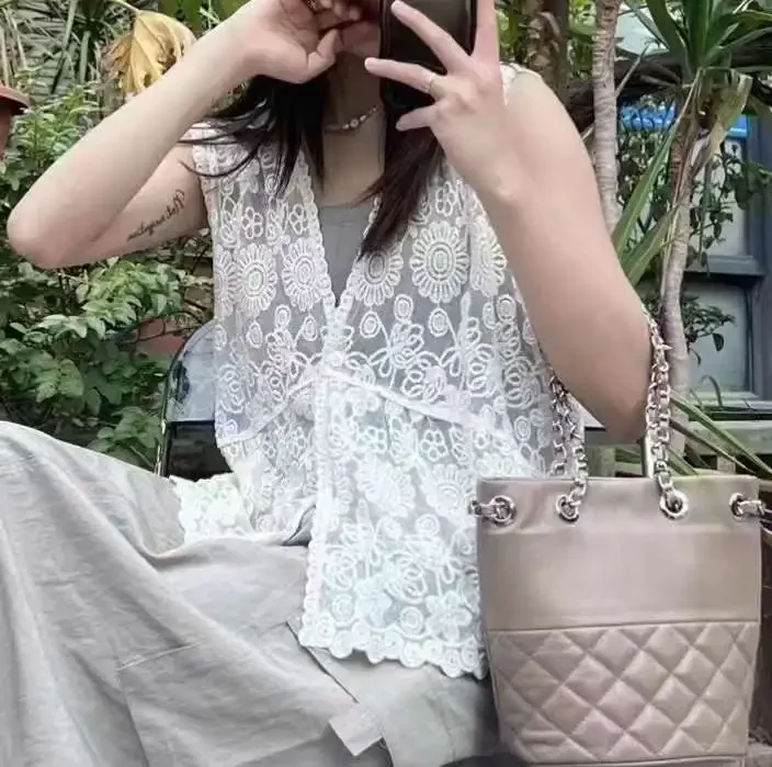 Оптовая продажа тонкий вязаный жилет женский летний свободный кардиган без