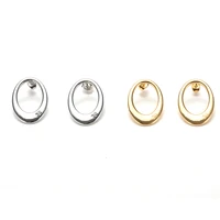fashion stainless steel round charm gold letter uno stud earrings niche popular jewelry gifts for women men
