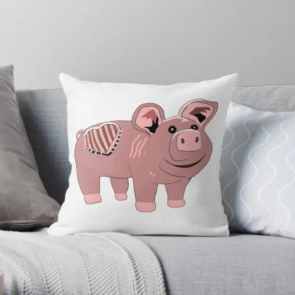 

Slumberland Pig Plush Printing Throw Pillow Cover Fashion Fashion Decor Waist Hotel Comfort Sofa Throw Car Pillows not include