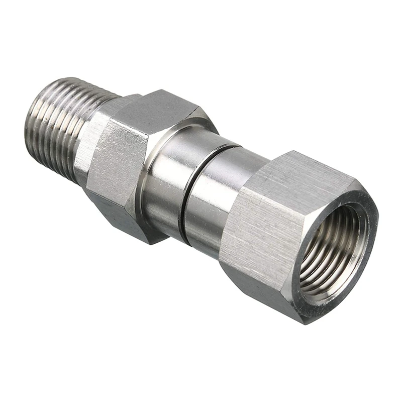 

2X Pressure Washer Swivel, 3/8 Inch NPT Male Thread Fitting, 4500 PSI, For Pressure Washer (Stainless Steel)