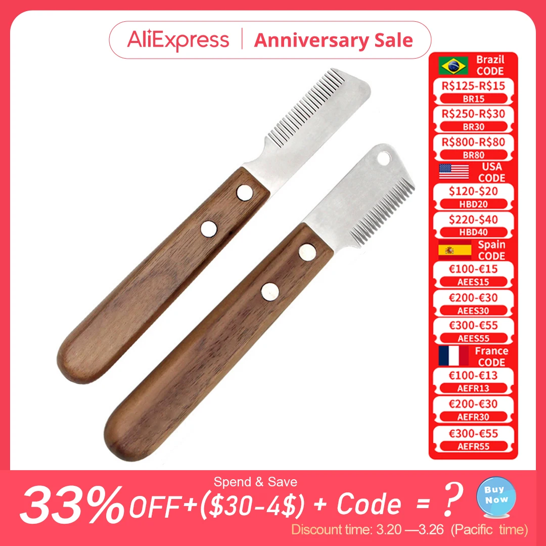 Handle Dog Stainless Steel Brushes Grooming Combs for Dog Pe