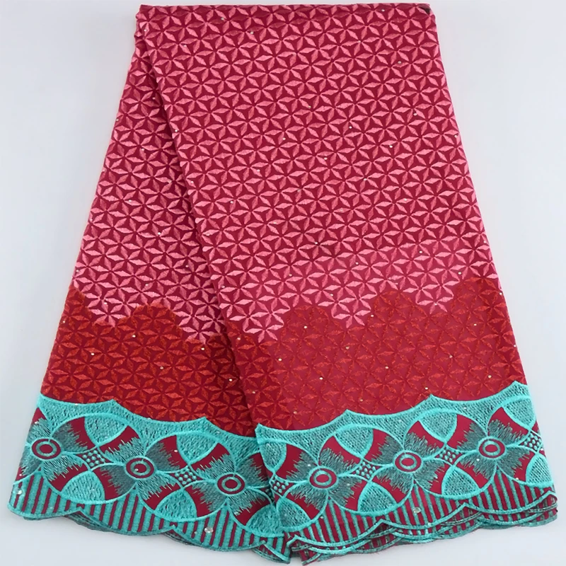 Новейшая африканская хлопчатобумажная ткань 2023 Высококачественная швейцарская