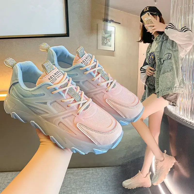 

Женская летняя дышащая обувь с градиентом, новинка 2023