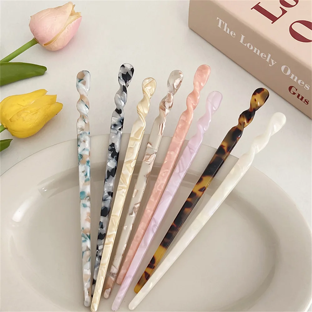 

Chinese Style Hair Sticks Vintage Acetate Resin Chopstick Women Hairpins Hair Clip Pin Headwear Wedding Hair Jewelry Accessories