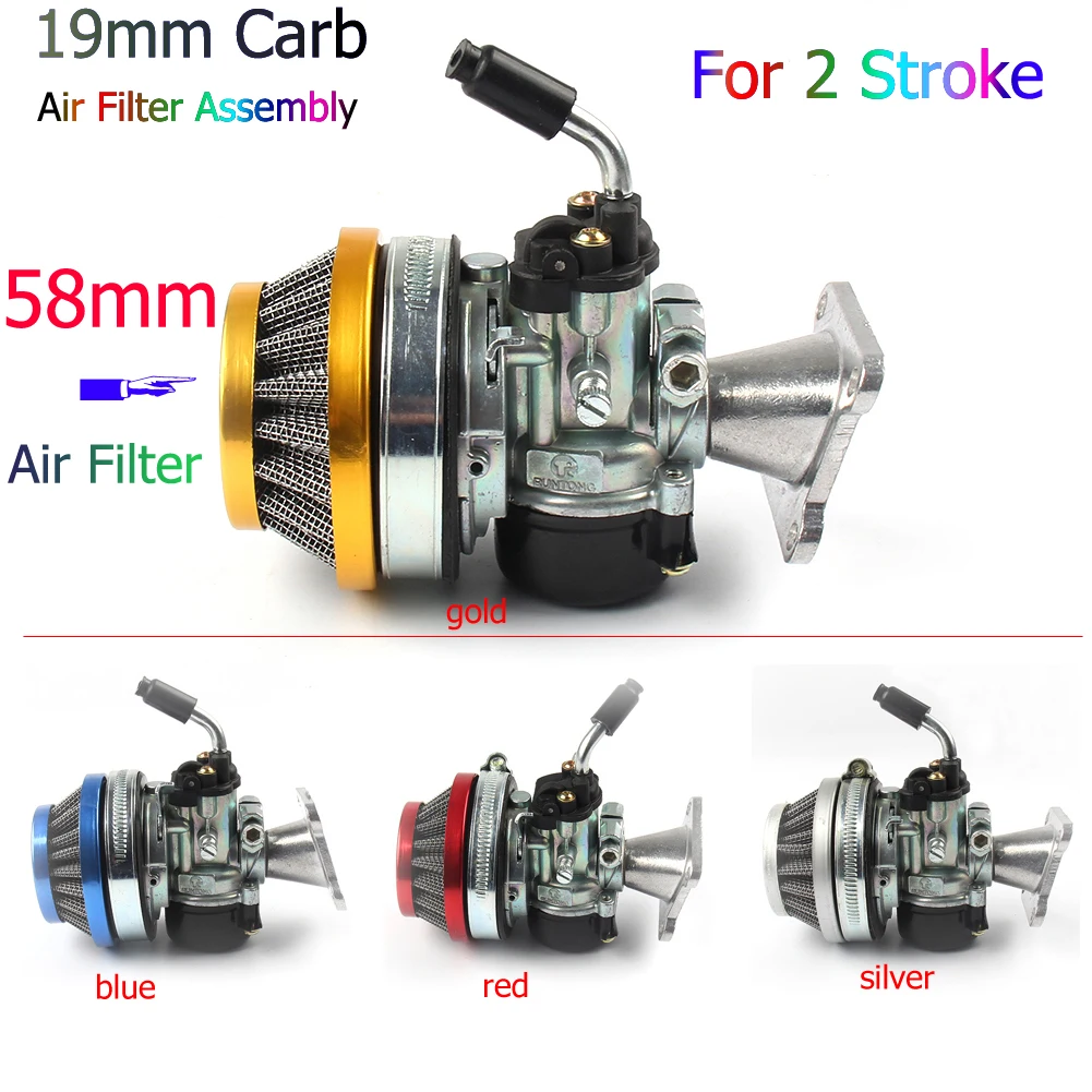 

ATV 49cc Performance 19mm Carb Carburetor Air Filter Assembly For 2-stroke 47cc 49 Cc Mini Pocket Bike Parts