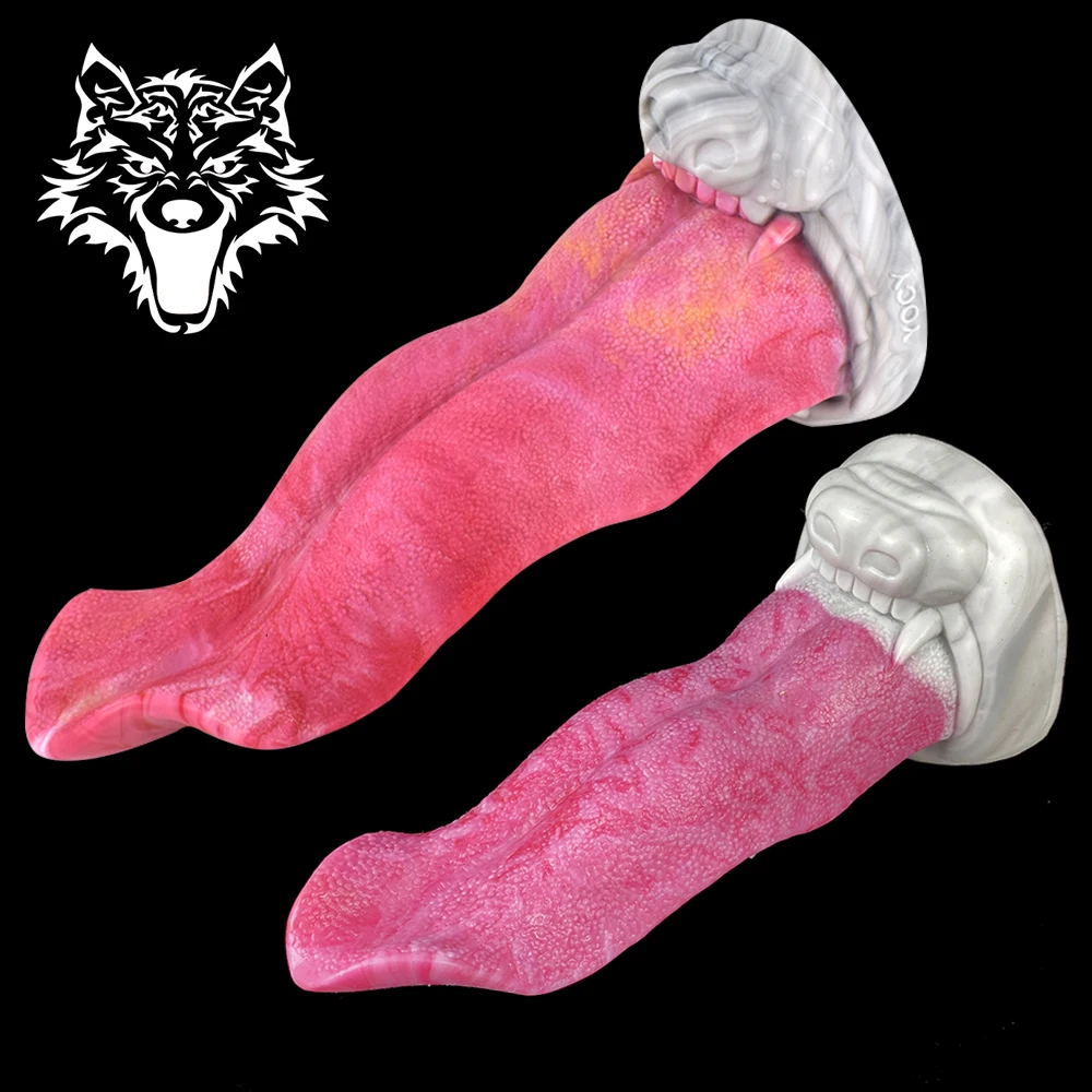 QKKQ M/L Huge Anal Plug Silicone Thick Tongue Fantasy Dildo with Strong Sucker Adult Fisting for Women Masturbator Sex Toys