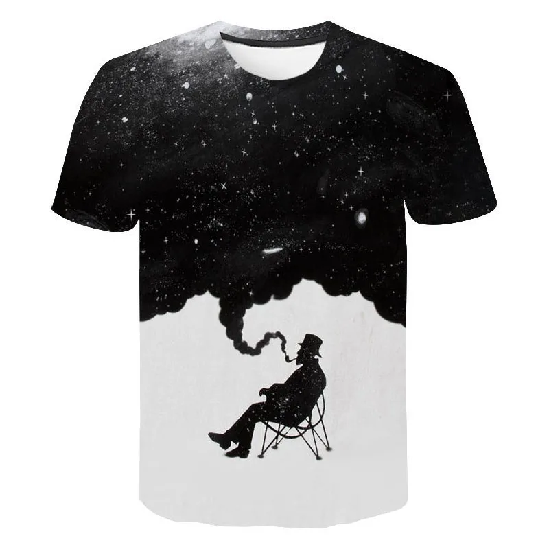 

Футболка для мальчиков и девочек, модная цветная рубашка с 3D принтом курительных картин, крутая уличная одежда, размеры до 6XL