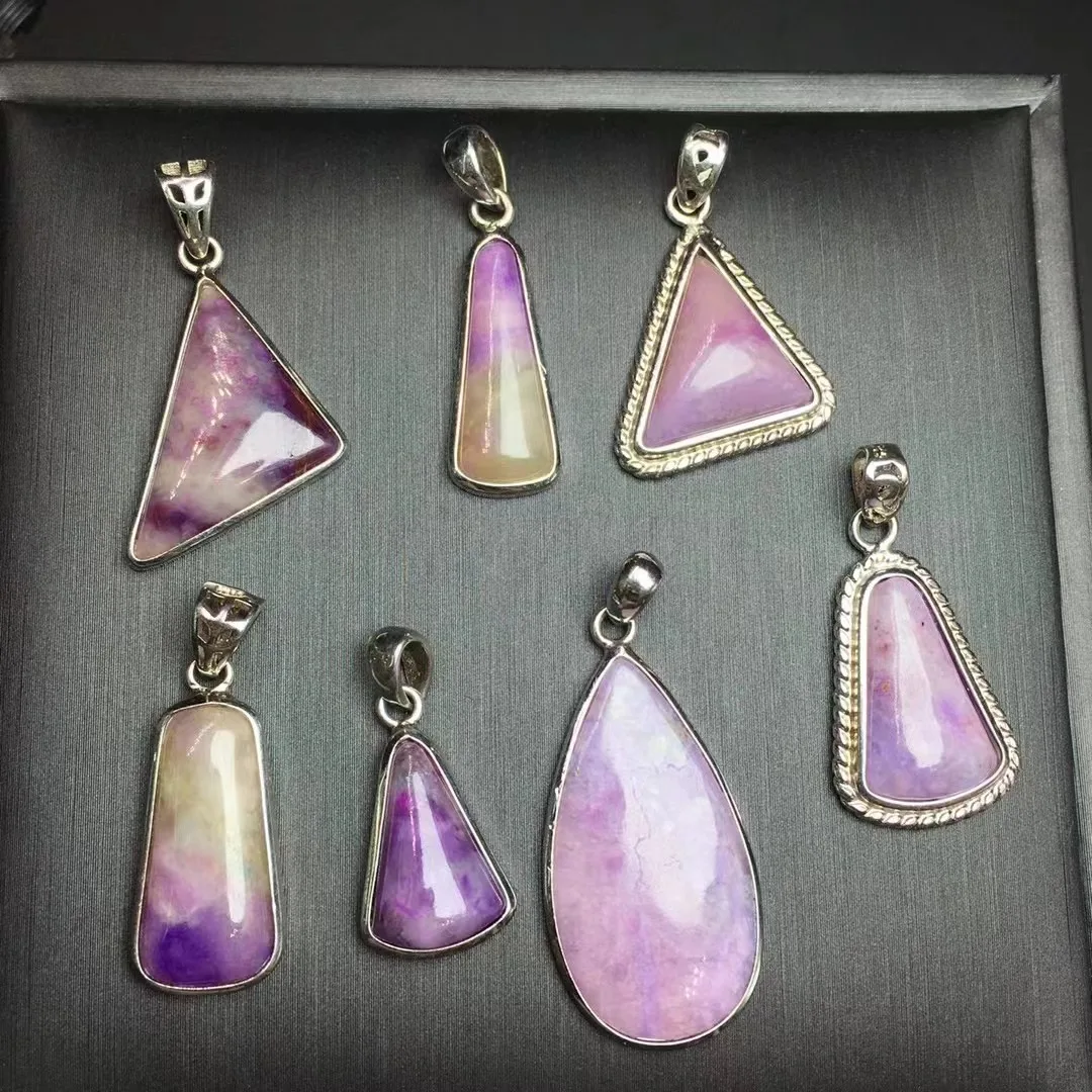 Цельная Серебряная Пряжка 925 пробы с высококачественным натуральным кристаллом