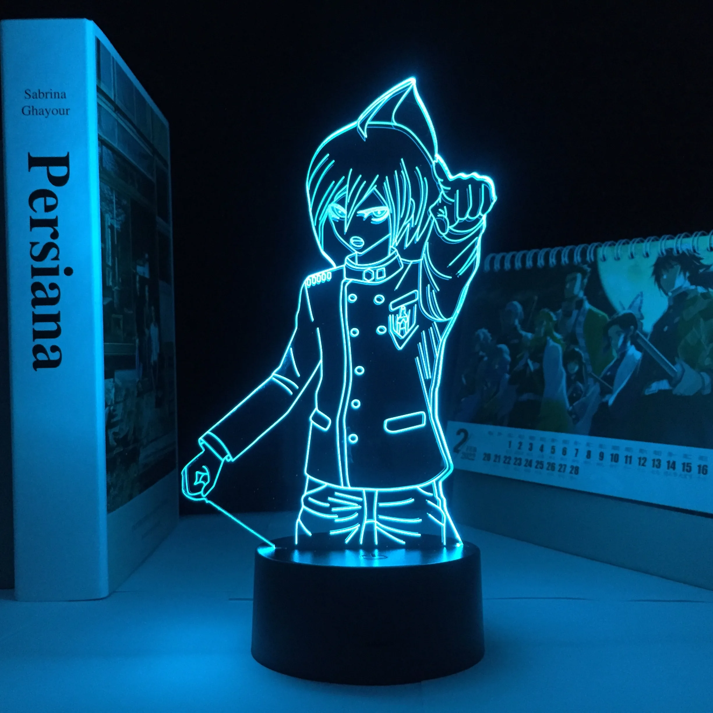 Shuichi Saihara LED Lamp for Bedroom Decoration Birthday Gift Room Decor Manga Danganronpa 3D Light Anime Danganronpa Figure