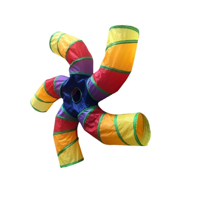 5-полосный складной туннель для кошек в помещении 2/3/4 скучающие игрушки игрушка