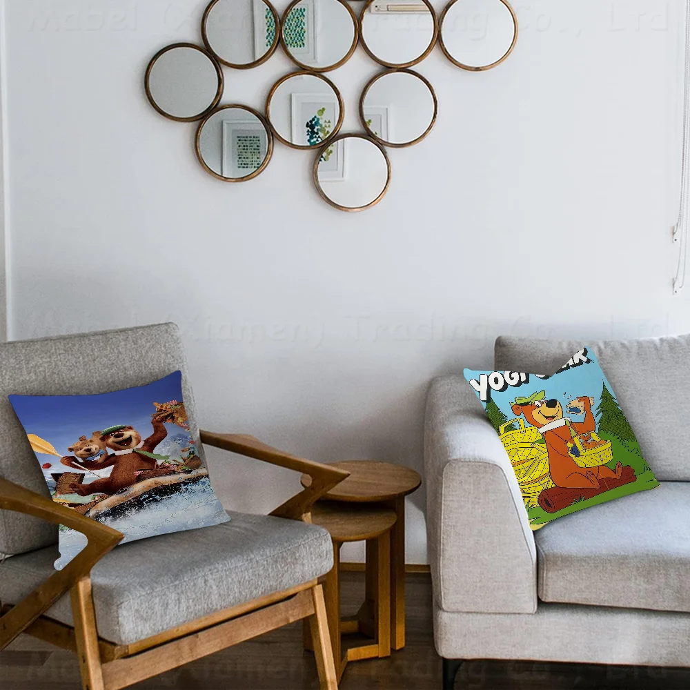 Подушка с изображением медведя Йоги шоу подарки мебель для домашнего офиса